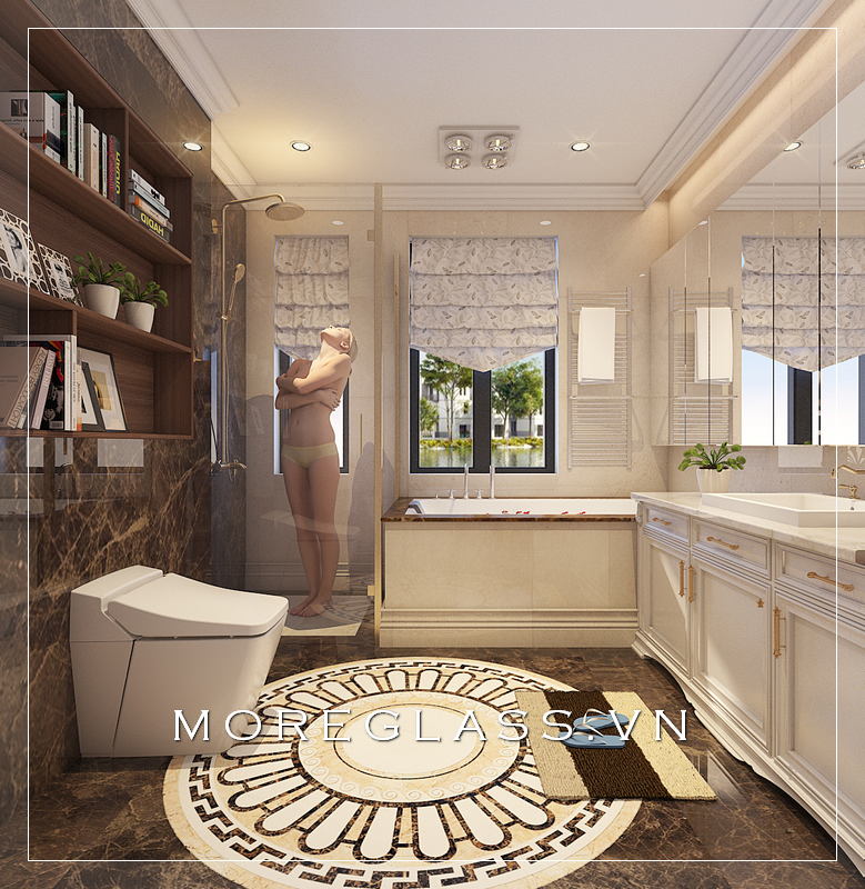 Thiết kế phòng tắm biệt thự